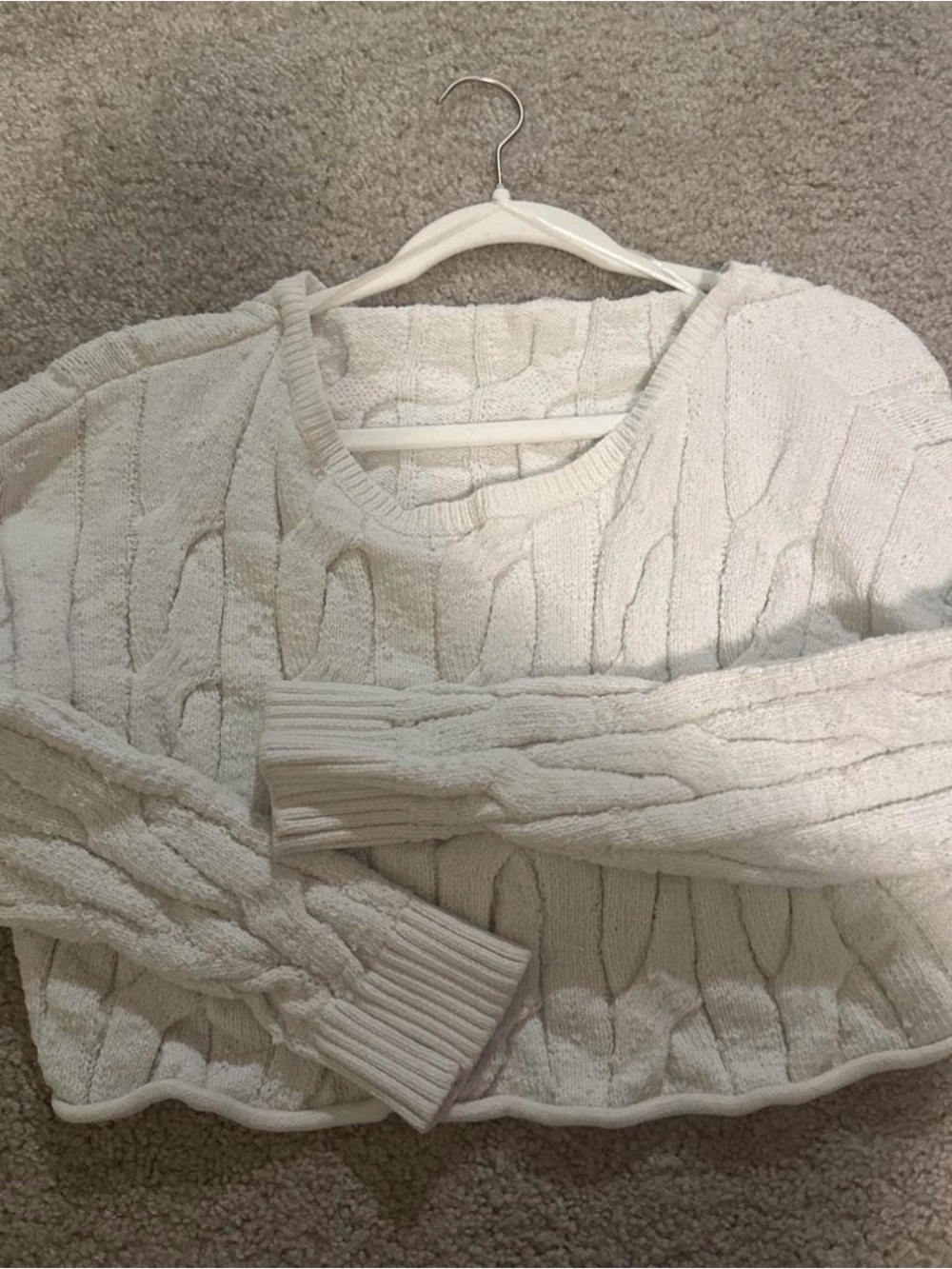 white garage sweater